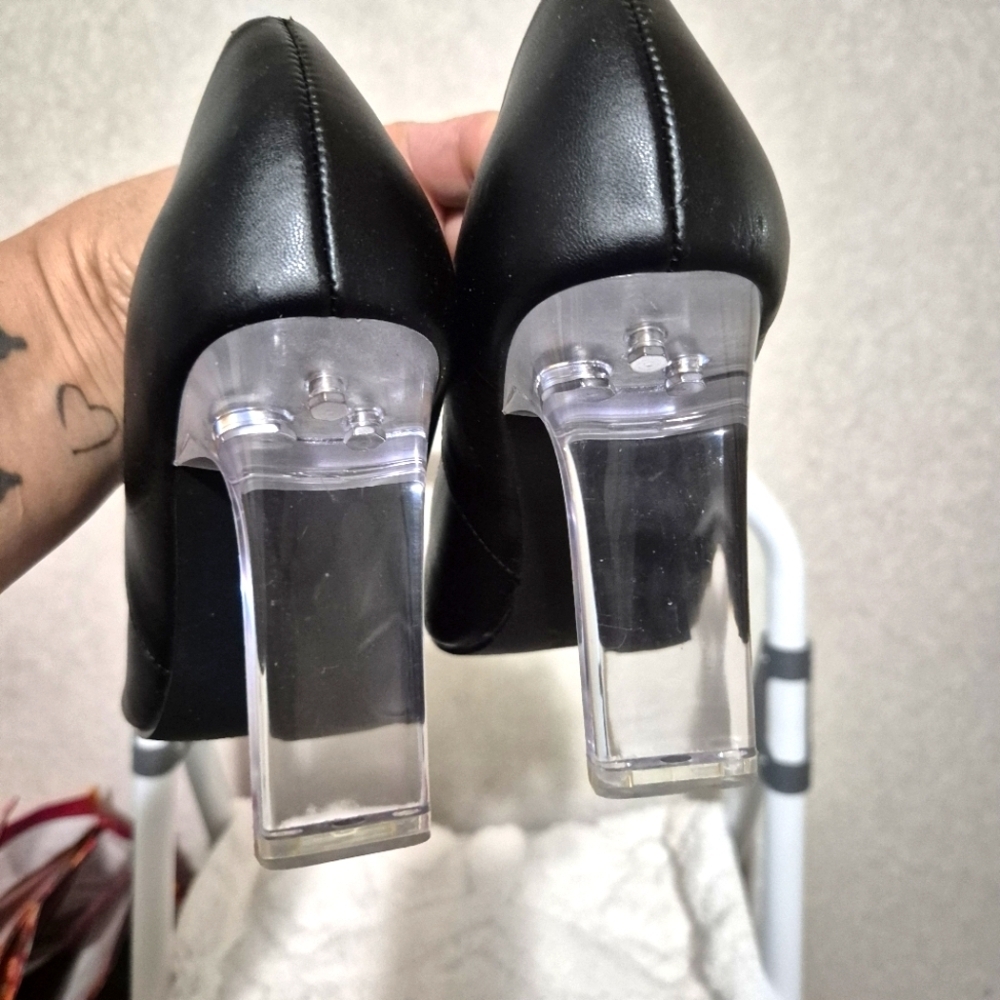 MARC NEW YORK  Elegant Black Women's Heels...CLEAR HEELS ...SIZE:8M - Picture 9 of 12